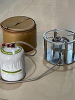 موقد غاز دائري مع جراب ويعمل على دبات السنه بطول م...