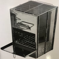 موقد الملز للفحم و الحطب ستانلس ستيل مقاس 21/21 ار...