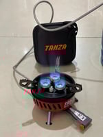 موقد تنزا 3 عيون الكوري قابل للصفط مع قداح وشنطة و...