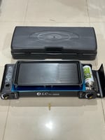 موقد عينين مع صاج للشوي وشنطة بلاستيكية للحفظ تعمل...