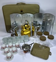 شنطة شاهي وقهوة الصمان متكاملة قماش ربيعي