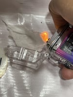 ‎الولاعة الفاخرة تعمل على الكهرباء مع لمبة ليد وشح...