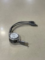 كيبل شواحن 3 منافذ لشحن الجوالات مع مكرة