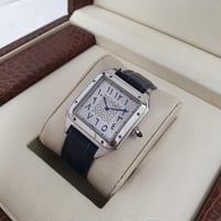 كارتير رجالي جلد مميز ارقام اعربي ازرق مع فضي