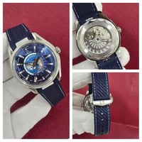 ساعة أوميغا سي ماستر أكوا تيرا وورلد تايمر بحزام ك...