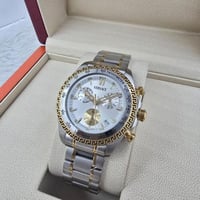 ساعة فيرزاتشي فضي مع ابيض-لمسه