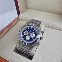 ساعة بريتلينغ ستيل رجالي فضي مع ازرق - خيال