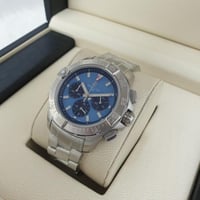 ساعة بريتلينغ ستيل رجالي فضي مع ازرق فاتح - خيال