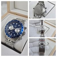 ساعه تيودور استيل رجالي فضي مينا ازرق