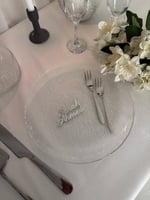 طقم شفاف فضي