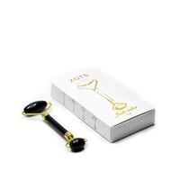 أداة تدليك الوجه من حجر البشم (رأسين ) مكونة من قط...