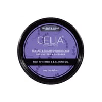 مقشر ملح البحر و السكر رغوي للجسم بزبدة الشيا والل...