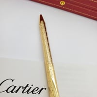 قلم كارتير سانتوس نحيف ذهبي منحوت