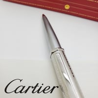 قلم كارتير سانتوس دومو فضي فص ثلجي