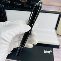قلم مونت بلانك ستارووكر اسود غطاء