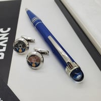 طقم مونت بلانك قلم مع كبك