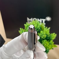 قلم مونت بلانك نحيف اسود مطفي غطاء