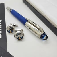 طقم مونت بلانك قلم مع كبك