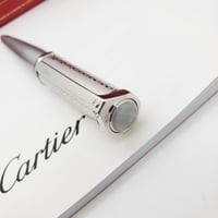 قلم كارتير سانتوس دومو فضي فص ثلجي