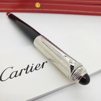 قلم كارتير رودستر اسود بفضي غطاء