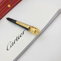 قلم كارتير سانتوس نحيف اخضر بذهبي