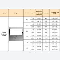 ستارة بروجكتر 84 بوصة بترايبود قابل للطي