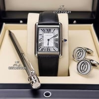 طقم كارتير الفاخر : ساعة وقلم وكبك Cartier