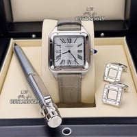 طقم كارتير الفاخر : ساعة وقلم وكبك Cartier