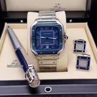 طقم كارتير الفاخر : ساعة وقلم وكبك Cartier