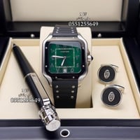 طقم كارتير الفاخر : ساعة وقلم وكبك Cartier