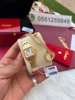 ساعة كارتير نسائي معا اسواره مجانيهCartier