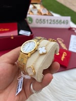 ساعة كارتير نسائي معا اسواره مجانيهCartier