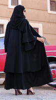 عباية سوداء كلوش طبقات-z330