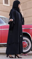 عباية سوداء كلوش طبقات-z330
