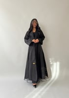 بكج عباية سوداء دبل شيفون كلوش و فستان تحت العباية...