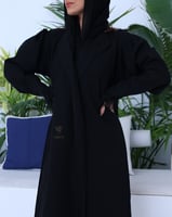 عباية سوداء بكم ريش -z6000