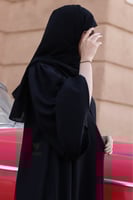 عباية سوداء كلوش طبقات-z330