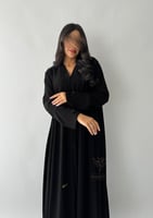 عباية سوداء بقماش ألف ليلة وليلة نصف كلوش 6167