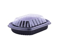 بيضاوي أسود بالغطاء شفاف 8 أونز 8Oz OVAL BLACK MIC...