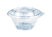 أوعية شفافة للسلطة بغطاء متصل دائري ROUND HINGED L...