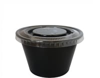 علب أسود للصوص بغطاء منفصل BLACK SAUCE CUP WITH LI...
