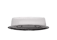 أوعية شفافة دائري للتورتة + قاعدة سوداء 225*60 سم...