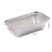 صحن قصدير المنيوم مستطيل مع الغطاء ورقي (بروست ) -...