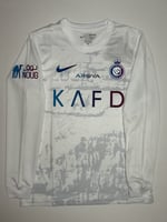 تيشيرت النصر احتياطي ابيض كم طويل 23/24