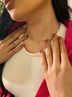 طقم فضي لون ثابت .مع الملحقات