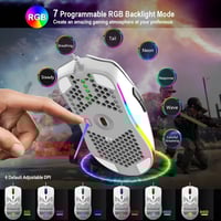 ماوس قيمنق RGB أبيض