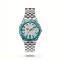 ساعة رجالية باللون الفضي إطار تيفاني