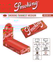 ورق لف سموكنج احمر – Smoking Red Medium (مقاس وسط)...