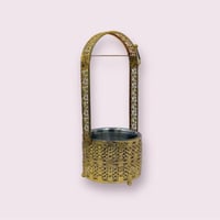 شيّالة جمر استيل بيد ذهبية مزخرفة – شيالة فحم فاخر...