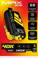 جهاز سحبة ناستي ماكس ألترا 40 ألف سحبة 20 نيكوتين...